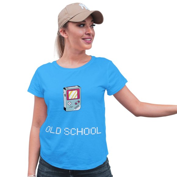 Old School T-Shirt, 90s T-Shirt, Custom Tee, Gaming Shirt, Royal Blue - Picture 2 of 10